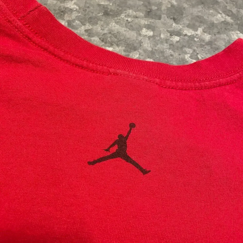 Vintage Y2K Air Jordan Flight Tee Shirt Mens XXL Red Shoe Sneaker Athleisure